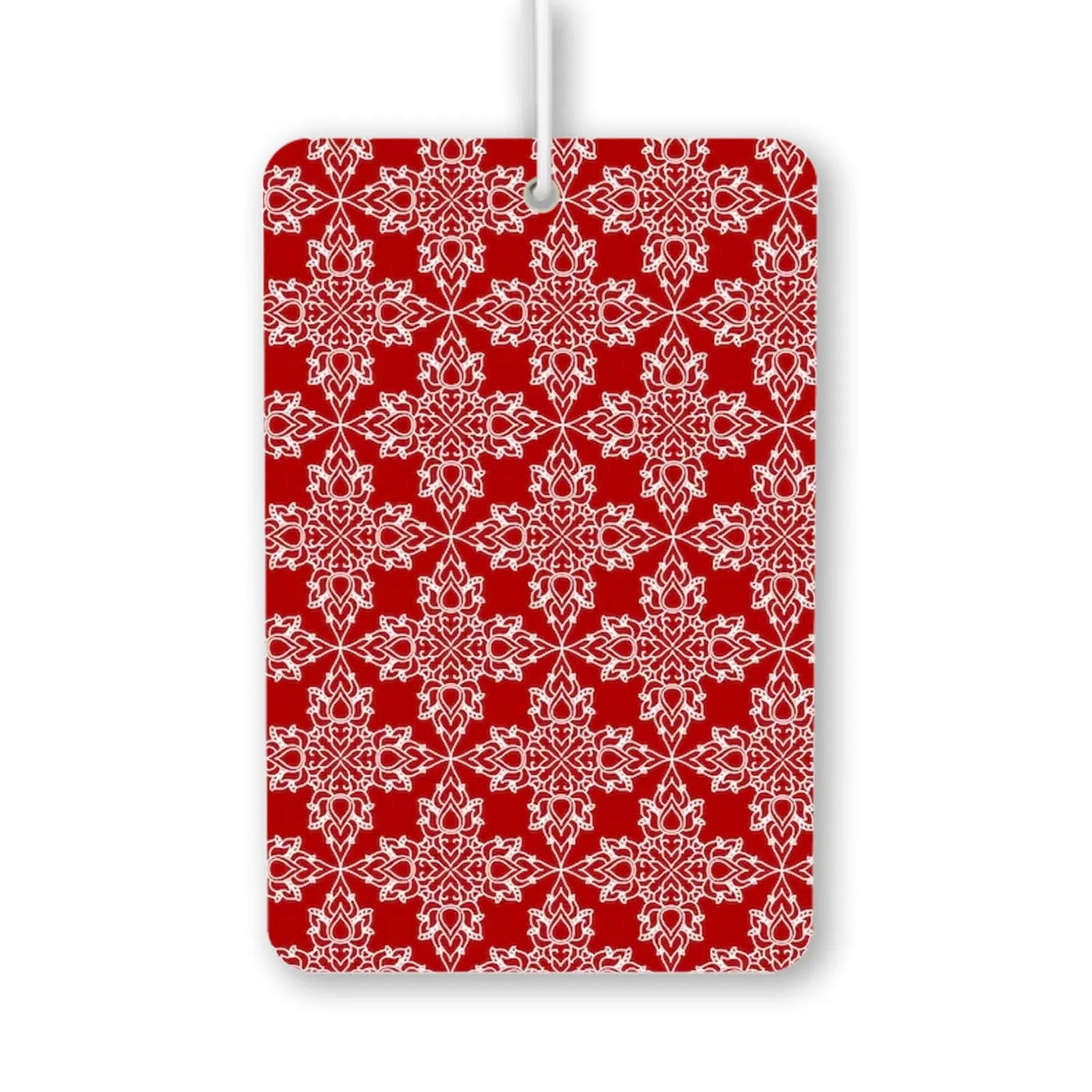 Elegant Red Floral Pattern Air Freshener