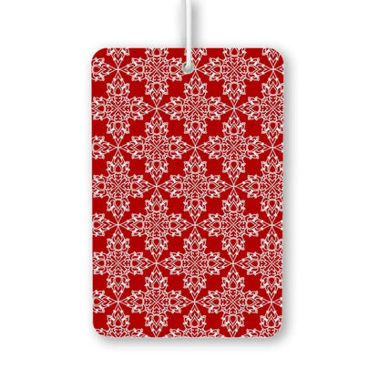 Elegant Red Floral Pattern Air Freshener