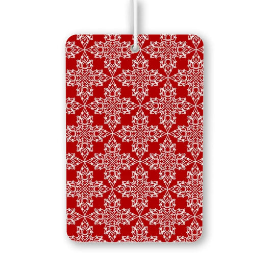 Elegant Red Floral Pattern Air Freshener