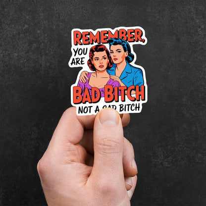 Empowering Retro Women Quote Sticker