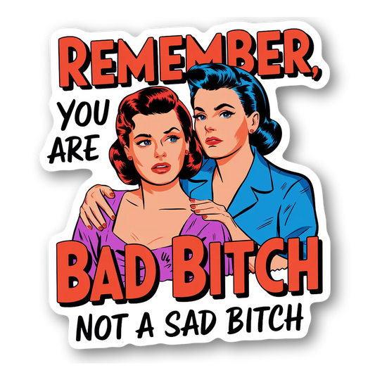 Empowering Retro Women Quote Sticker