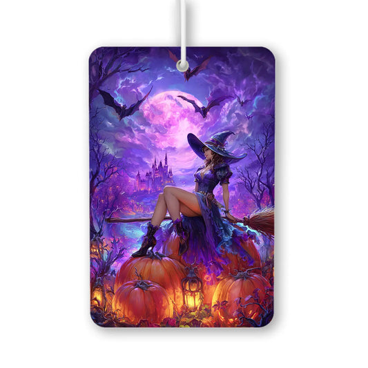Enchanting Witch on Pumpkins Air Freshener