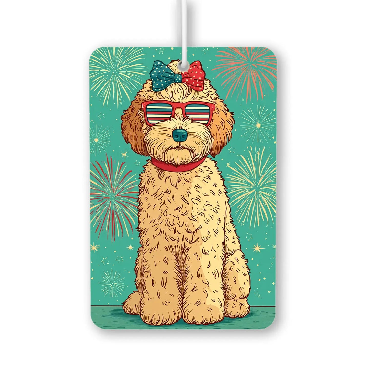 Festive Dog with Sunglasses Air Freshener