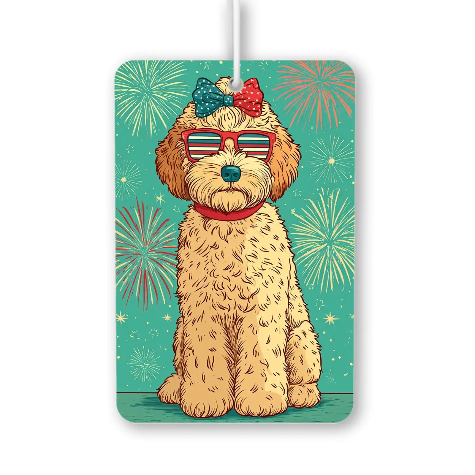 Festive Dog with Sunglasses Air Freshener
