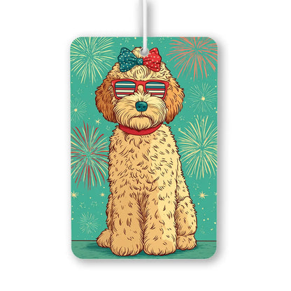 Festive Dog with Sunglasses Air Freshener