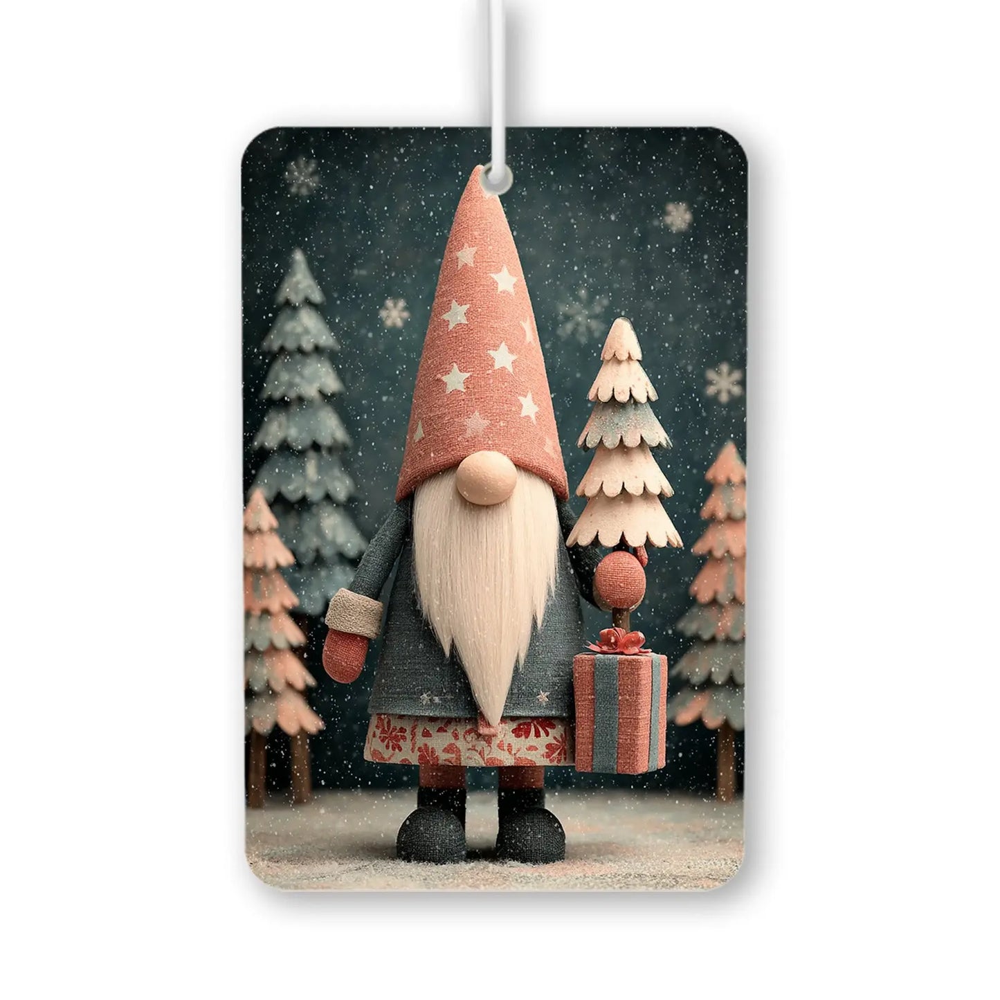 Festive Gnome with Gift Air Freshener