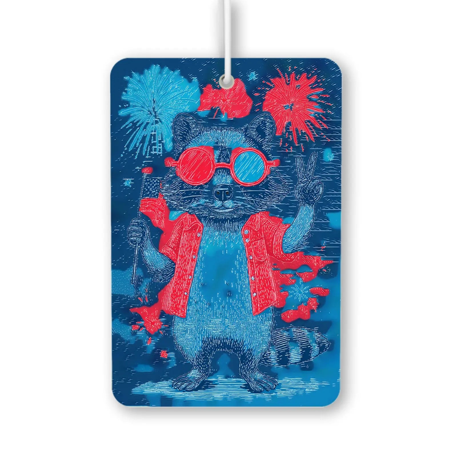 Festive Raccoon Air Freshener