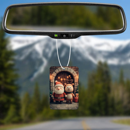 Festive Santa and Reindeer Figurines Air Freshener