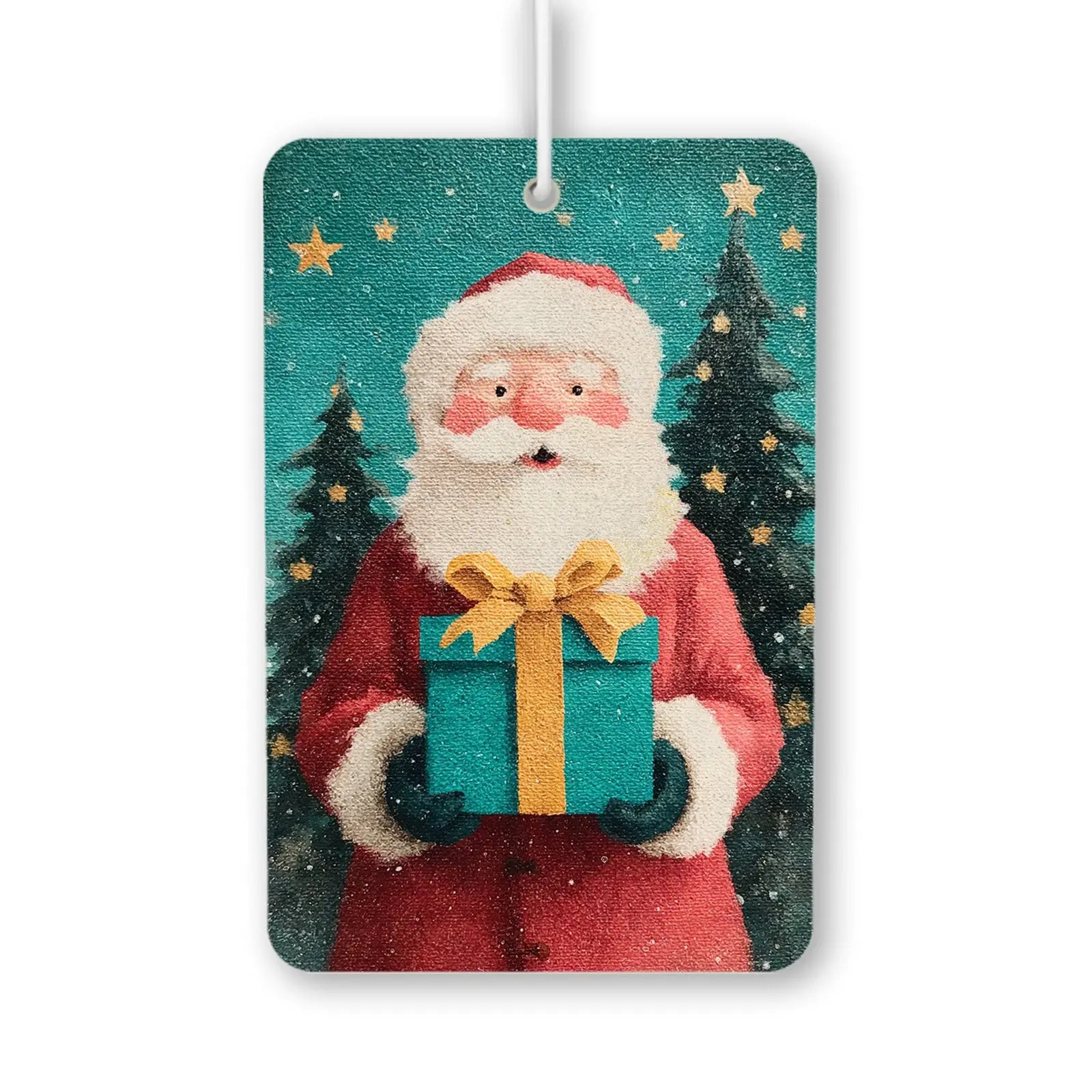 Festive Santa Holding Gift Air Freshener