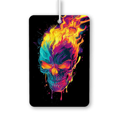 Flaming Skull Air Freshener