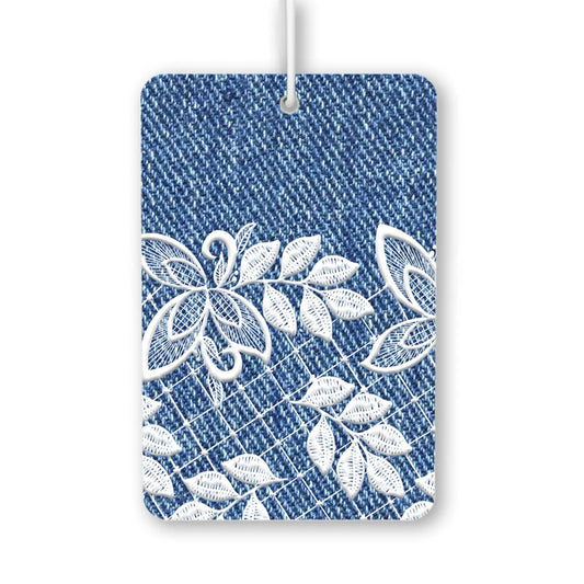 Floral Lace on Denim Air Freshener