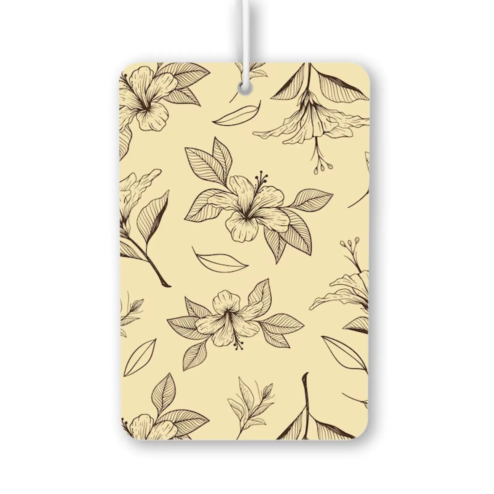 Floral Sketch Pattern Air Freshener