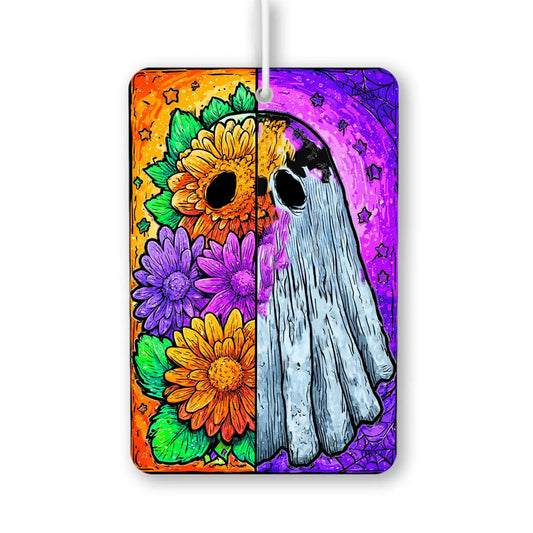 Floral Skull and Ghost Air Freshener