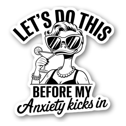 Funny Duck with Cocktail Sticker