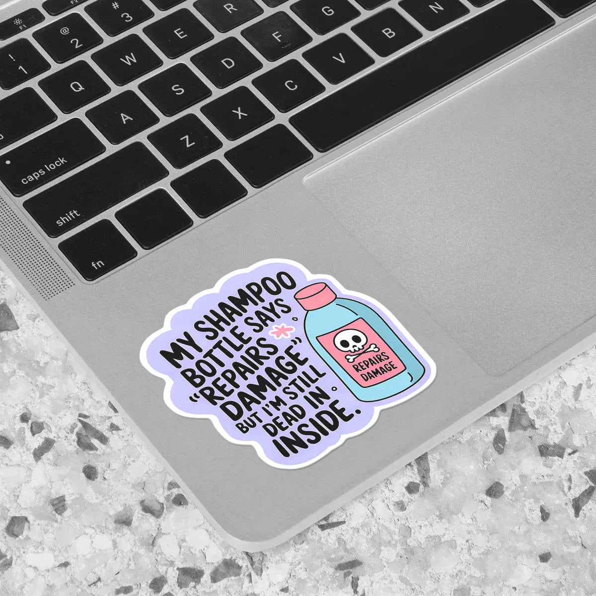 Funny Shampoo Bottle Quote Sticker