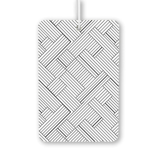 Geometric Black and White Pattern Air Freshener