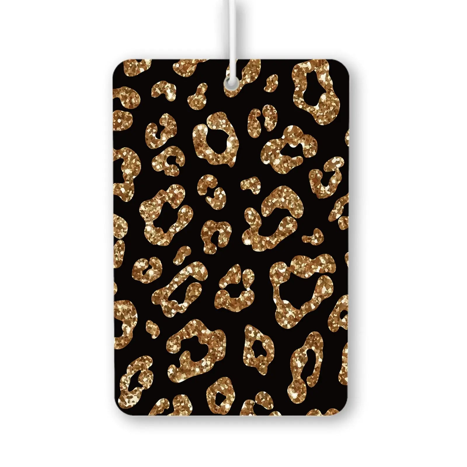 Glittery Gold Leopard Print Air Freshener