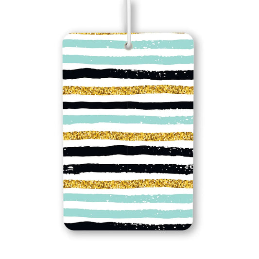 Gold Glitter Stripes Air Freshener