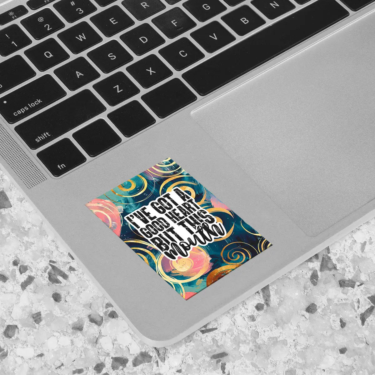 Good Heart But This Mouth Sticker