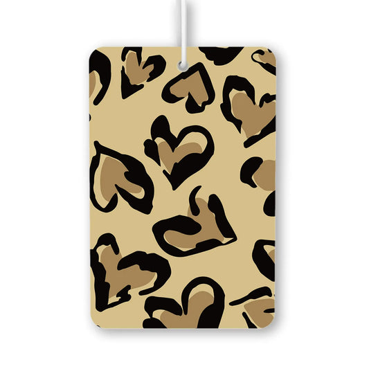 Heart Leopard Print Air Freshener