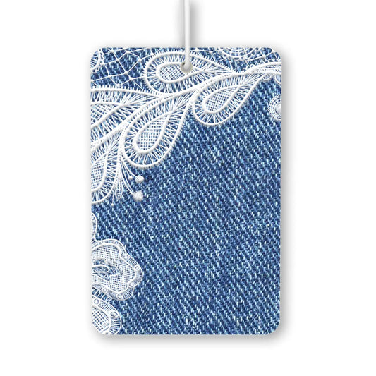 Lace Pattern on Denim Air Freshener