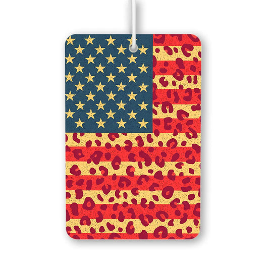 Leopard Print American Flag Air Freshener