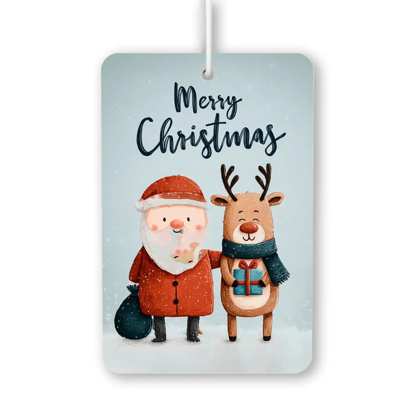 Merry Christmas Santa and Reindeer Air Freshener