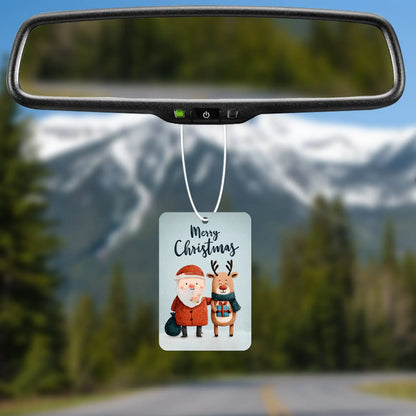 Merry Christmas Santa and Reindeer Air Freshener