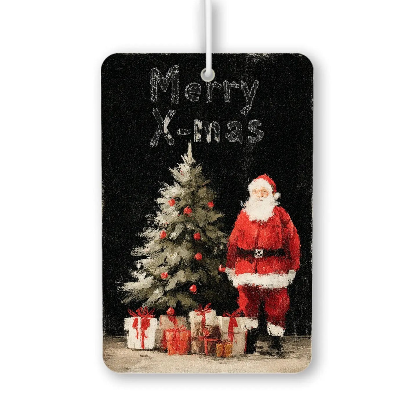 Merry X-mas Santa and Tree Air Freshener