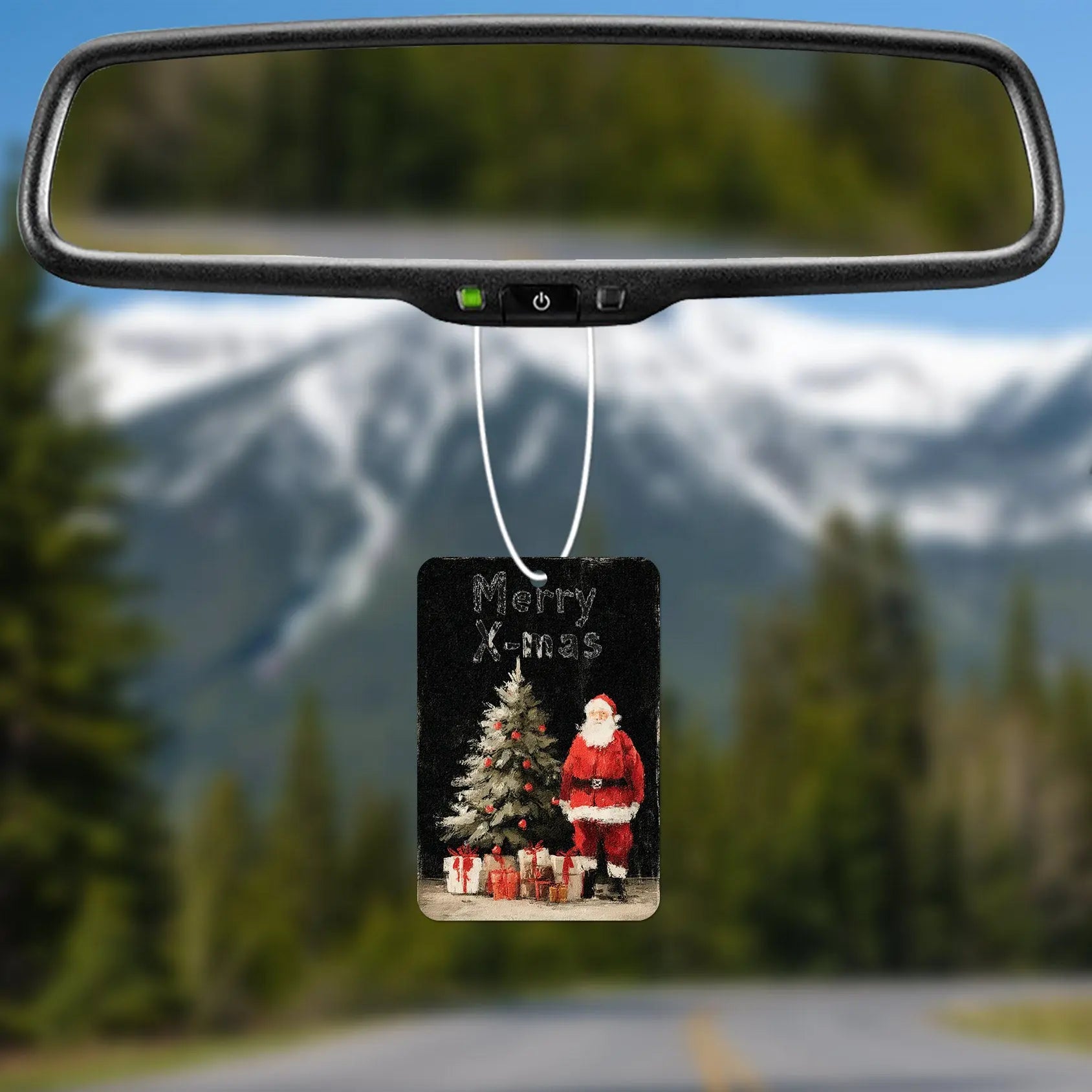 Merry X-mas Santa and Tree Air Freshener
