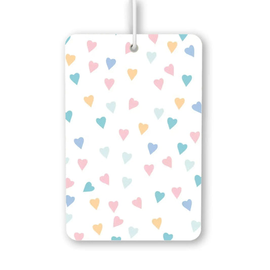 Pastel Hearts Pattern Air Freshener