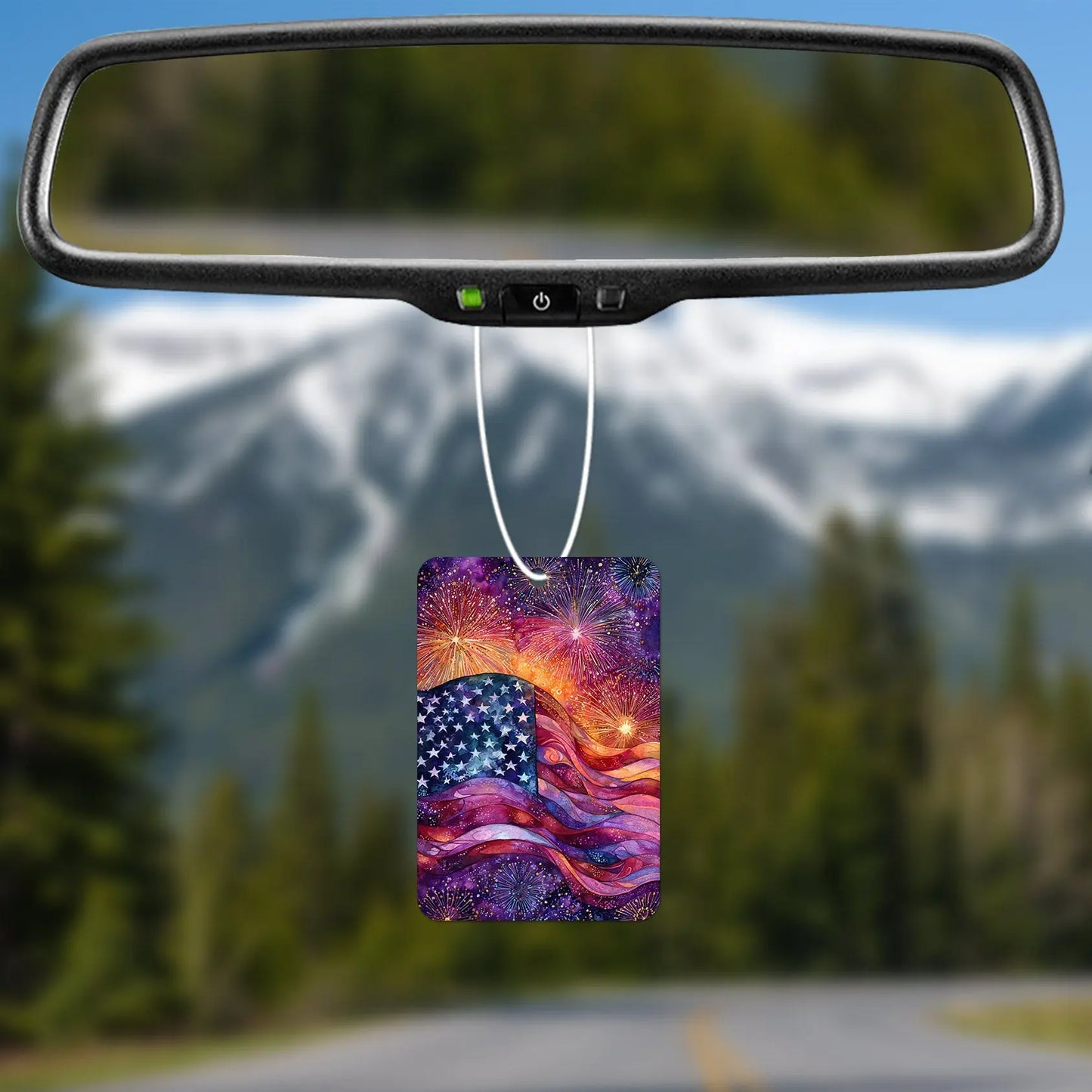 Patriotic American Flag with Fireworks Air Freshener