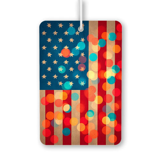Patriotic Bokeh American Flag Air Freshener