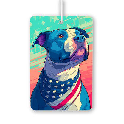 Patriotic Dog Portrait Art Print Air Freshener