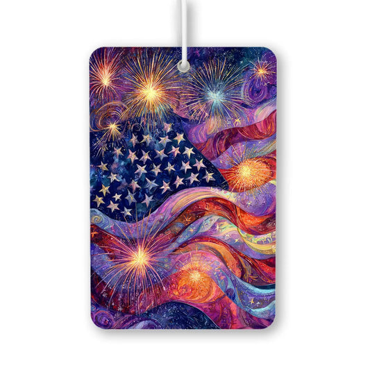 Patriotic Fireworks American Flag Air Freshener