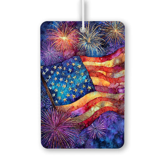 Patriotic Fireworks American Flag Art Print Air Freshener