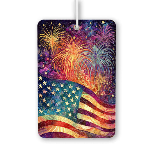Patriotic Fireworks and American Flag Air Freshener
