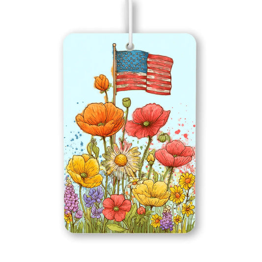 Patriotic Floral Design Air Freshener