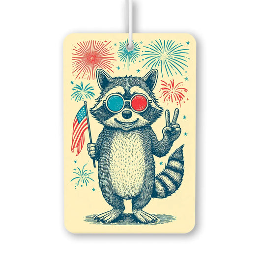 Patriotic Raccoon Air Freshener