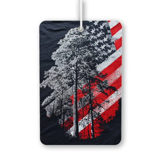 Patriotic Tree and Flag Graphic Air Freshener
