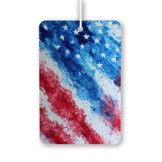 Patriotic Watercolor American Flag Air Freshener