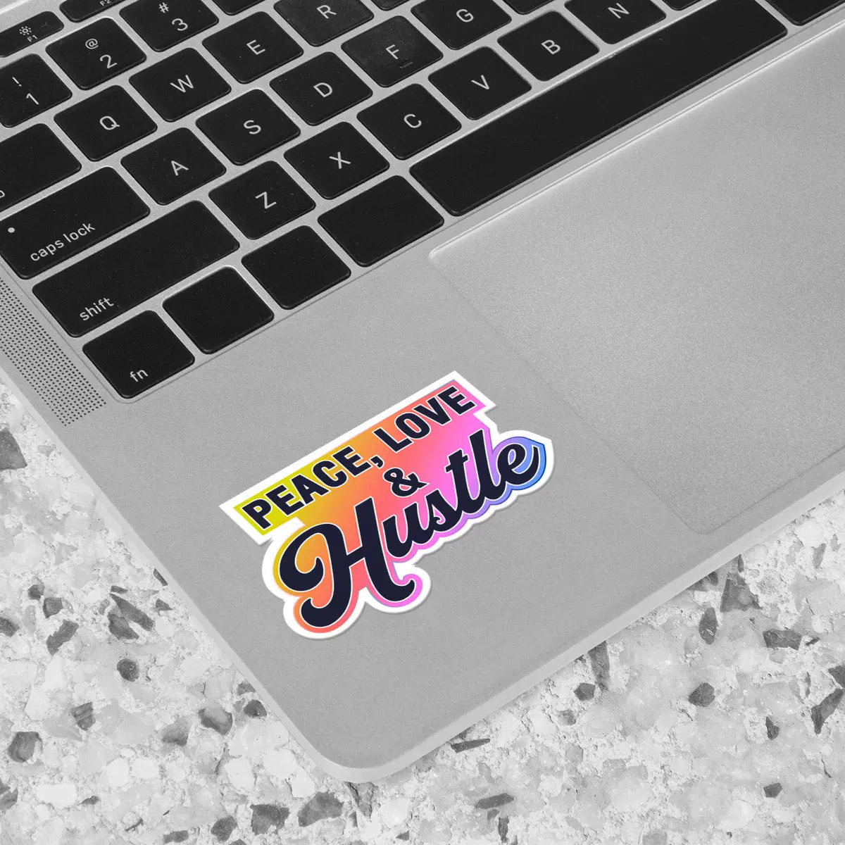 Peace, Love & Hustle Sticker
