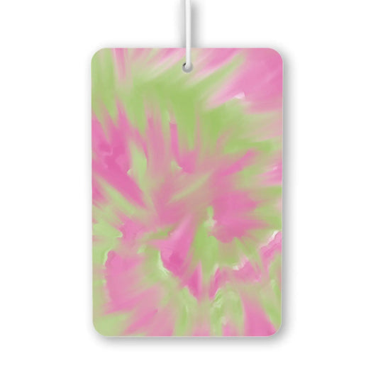 Pink and Green Abstract Air Freshener