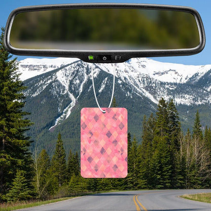 Pink Diamond Pattern Air Freshener