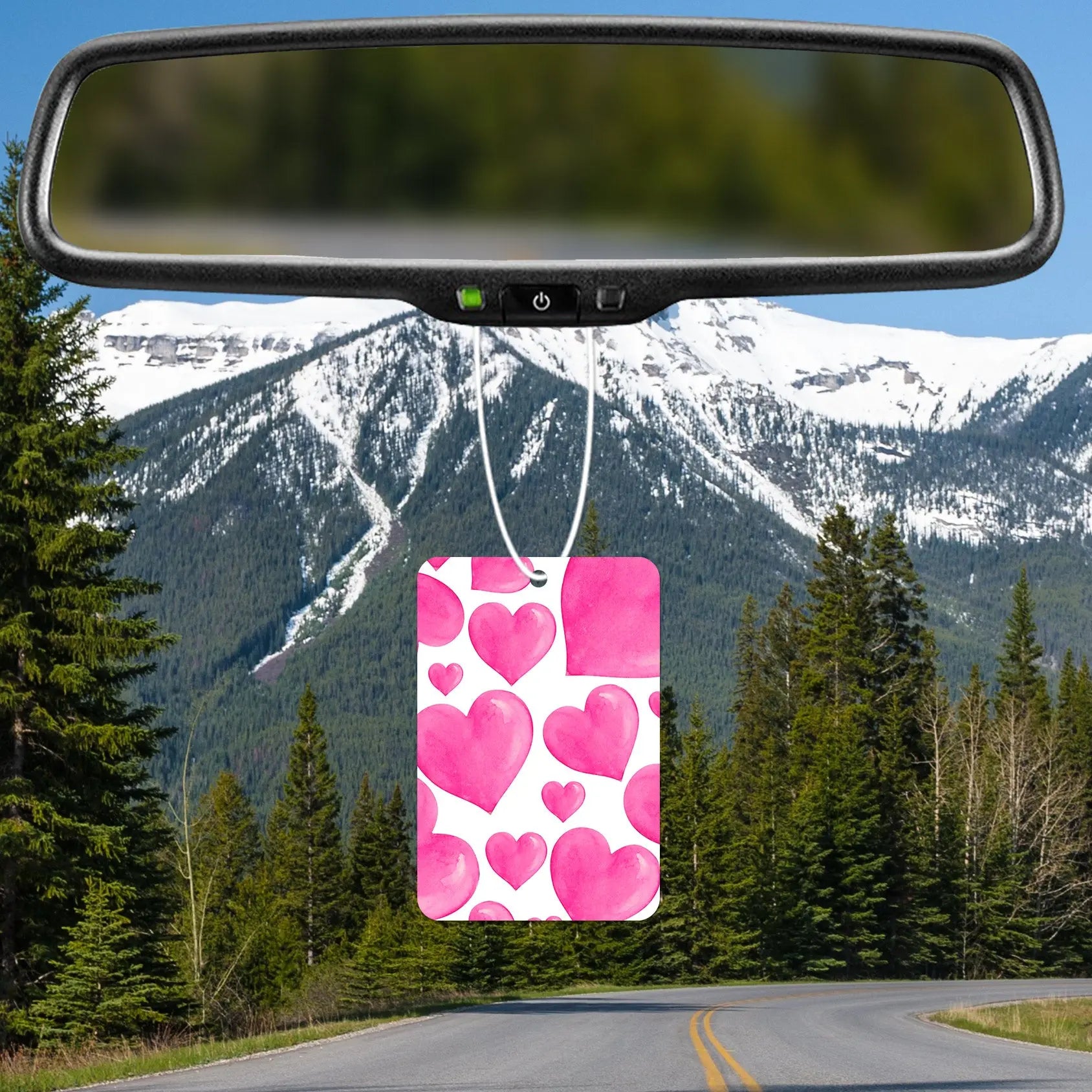 Pink Heart Pattern Air Freshener