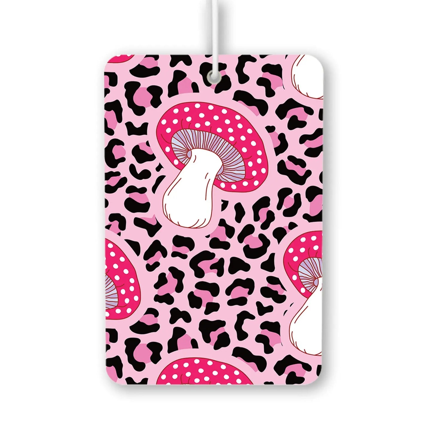 Pink Mushroom Leopard Print Air Freshener
