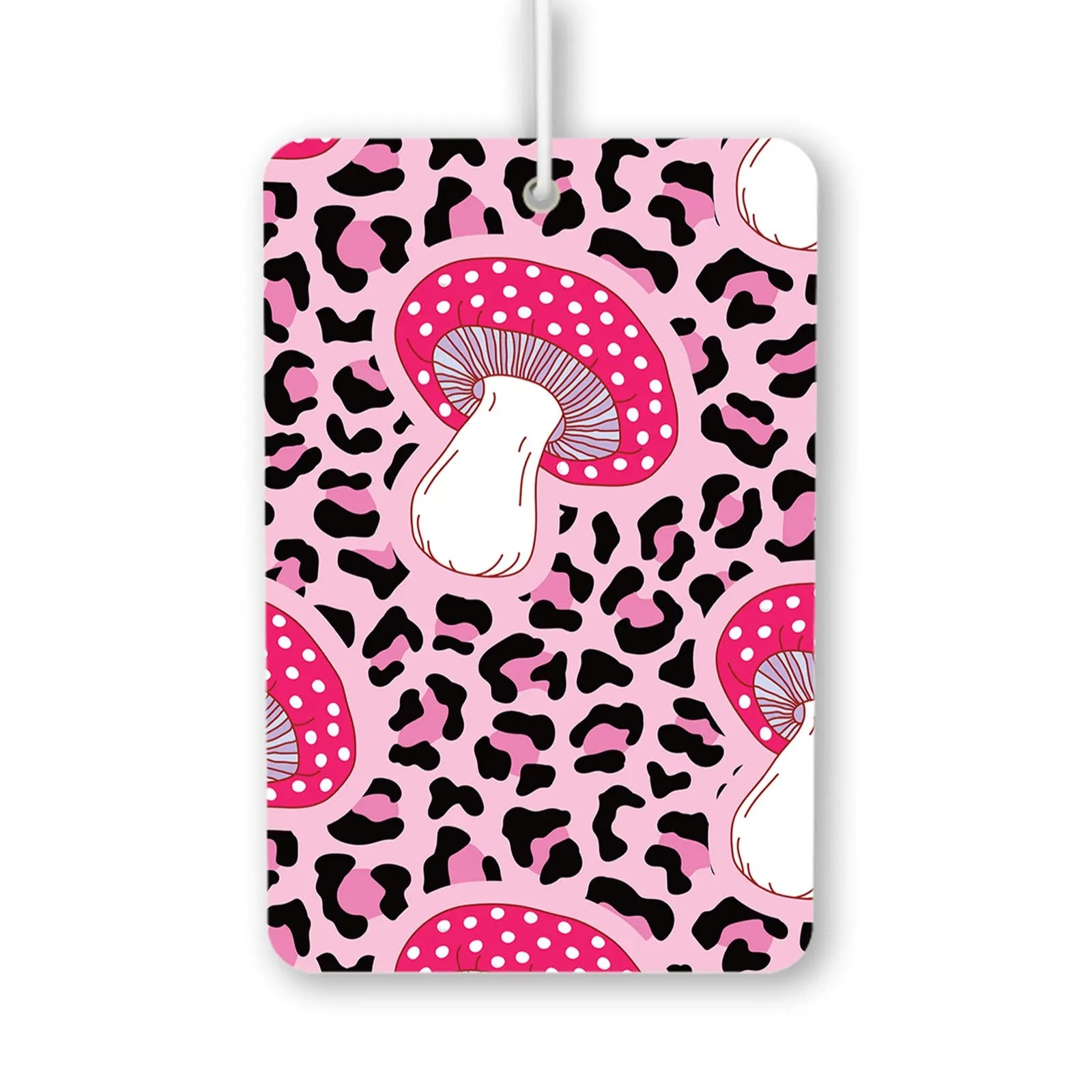 Pink Mushroom Leopard Print Air Freshener