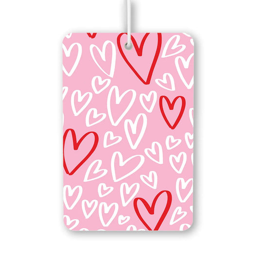 Playful Hearts Pattern Air Freshener