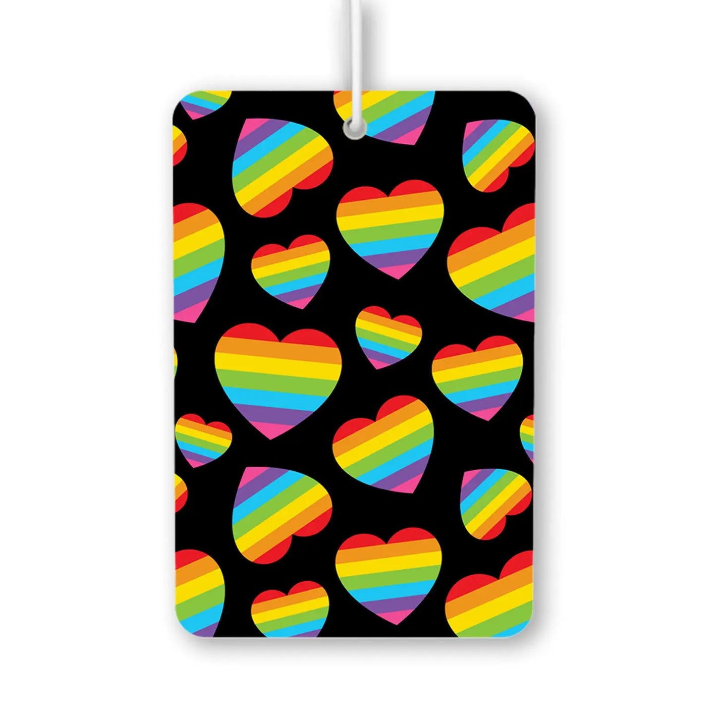Rainbow Hearts Pattern Air Freshener