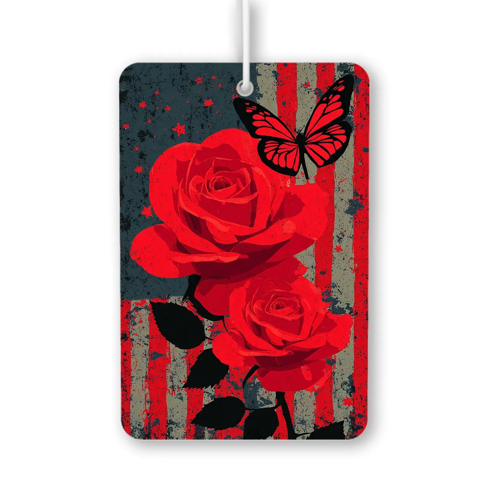 Red Roses and Butterfly Air Freshener